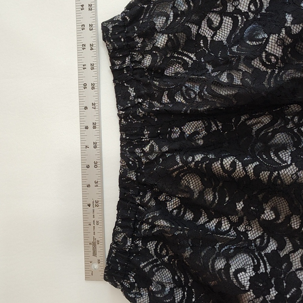 Coldwater Creek Maxi Skirt Size M Whimsigoth Goth Formal Black Lace Halloween - Picture 5 of 12